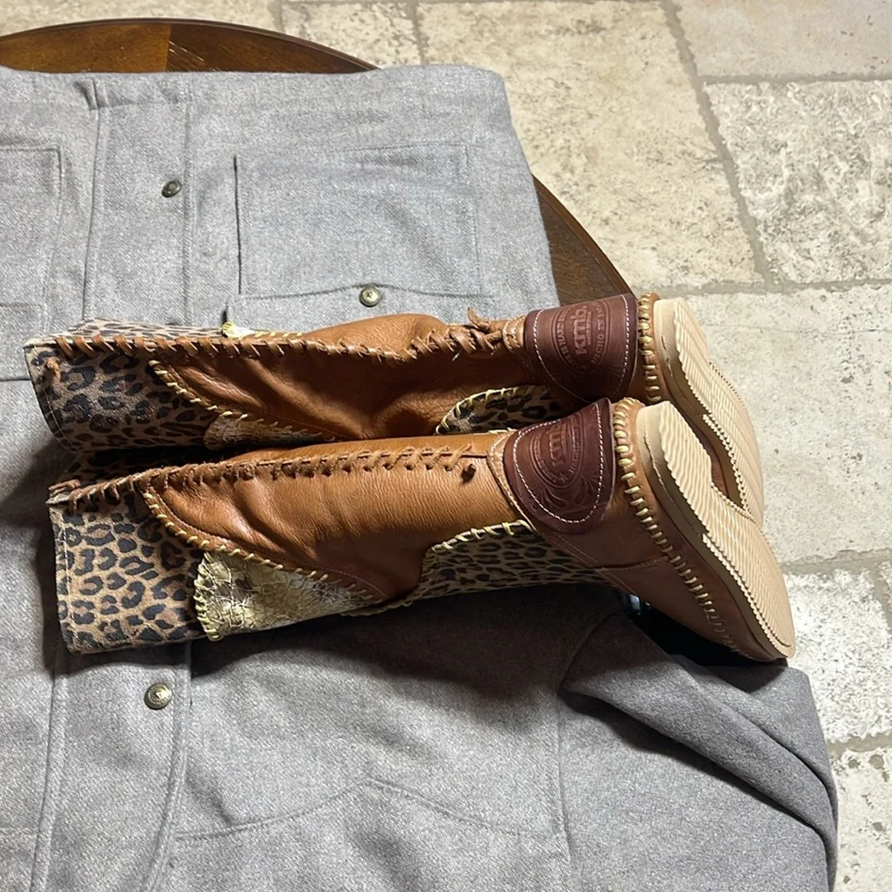 KMB ANTHROPOLOGY LEATHER BOOTS SIZE 7 In EXCELLENT SHAPE - Picture 8 of 9